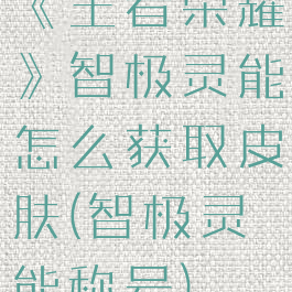 《王者荣耀》智极灵能怎么获取皮肤(智极灵能称号)