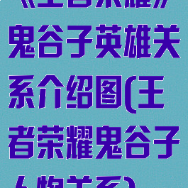 《王者荣耀》鬼谷子英雄关系介绍图(王者荣耀鬼谷子人物关系)