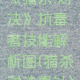 《猎杀:对决》抗毒者技能解析图(猎杀对决毒针)