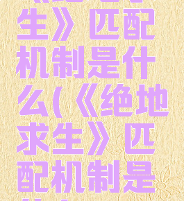 《绝地求生》匹配机制是什么(《绝地求生》匹配机制是什么)