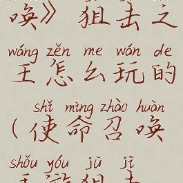 《使命召唤》狙击之王怎么玩的(使命召唤手游狙击战)