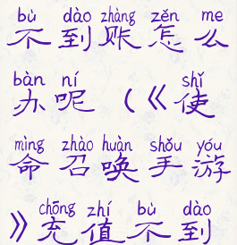 《使命召唤手游》充值不到账怎么办呢(《使命召唤手游》充值不到账怎么办呢)