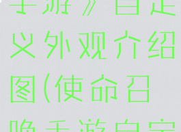 《使命召唤手游》自定义外观介绍图(使命召唤手游自定义)