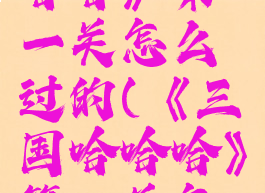 《三国哈哈哈》第一关怎么过的(《三国哈哈哈》第一关怎么过的啊)