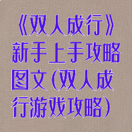 《双人成行》新手上手攻略图文(双人成行游戏攻略)