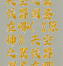 《原神》天空之翼武器图鉴在哪(《原神》天空之翼武器图鉴在哪看)