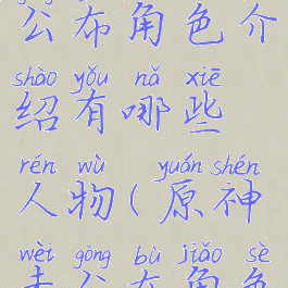 《原神》未公布角色介绍有哪些人物(原神未公布角色拆包)