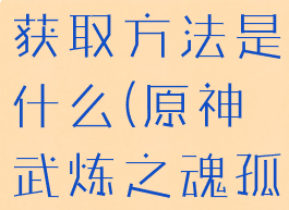 《原神》武炼之魂孤影获取方法是什么(原神武炼之魂孤影是谁的突破材料)