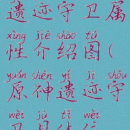 《原神》遗迹守卫属性介绍图(原神遗迹守卫具体位置)