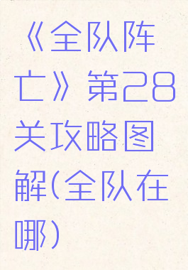 《全队阵亡》第28关攻略图解(全队在哪)