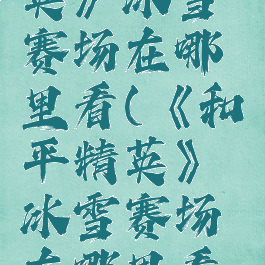 《和平精英》冰雪赛场在哪里看(《和平精英》冰雪赛场在哪里看回放)
