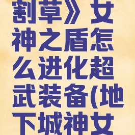 《地下城割草》女神之盾怎么进化超武装备(地下城神女技能加点)