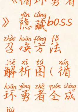 《循环勇者》隐藏boss召唤方法解析图(循环勇者全成就)