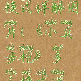 《小兵步枪》多人模式详解图片(《小兵步枪》多人模式详解图片高清)