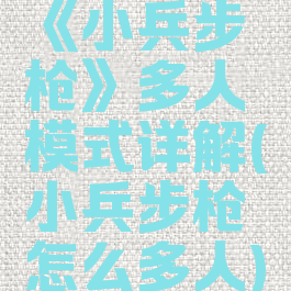 《小兵步枪》多人模式详解(小兵步枪怎么多人)