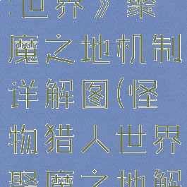 《怪物猎人:世界》聚魔之地机制详解图(怪物猎人世界聚魔之地解析状况)