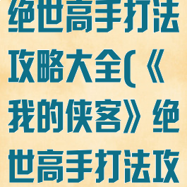 《我的侠客》绝世高手打法攻略大全(《我的侠客》绝世高手打法攻略大全视频)