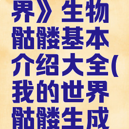 《我的世界》生物骷髅基本介绍大全(我的世界骷髅生成条件)