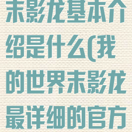 《我的世界》末影龙基本介绍是什么(我的世界末影龙最详细的官方资料)
