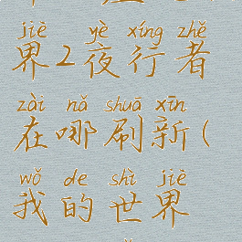 《我的世界》虚无世界2夜行者在哪刷新(我的世界虚空旅行者)