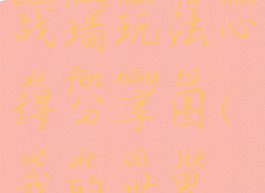 《我的世界》超级战墙玩法心得分享图(我的世界超级战墙攻略)