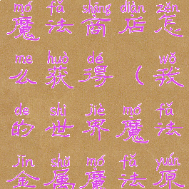 《我的世界》魔法金属魔法商店怎么获得(我的世界魔法金属魔法原石怎么获得)