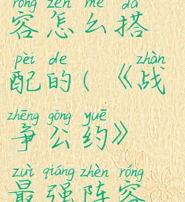 《战争公约》最强阵容怎么搭配的(《战争公约》最强阵容怎么搭配的啊)