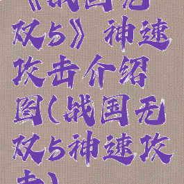 《战国无双5》神速攻击介绍图(战国无双5神速攻击)
