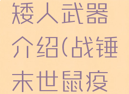 《战锤:末世鼠疫2》矮人武器介绍(战锤末世鼠疫2那个英雄厉害)
