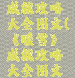 《暖雪》成就攻略大全图文(《暖雪》成就攻略大全图文详解)