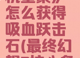 《最终幻想7核心危机重聚》怎么获得吸血跃击石(最终幻想7核心危机合成攻略)