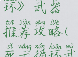 《死亡循环》武器推荐攻略(死亡循环武器获取)