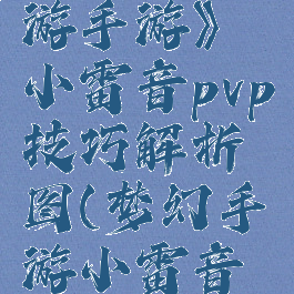 《梦幻西游手游》小雷音pvp技巧解析图(梦幻手游小雷音怎么输出)