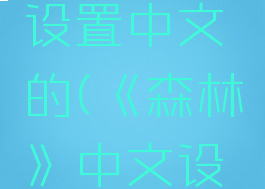 《森林》中文设置方法怎么设置中文的(《森林》中文设置方法怎么设置中文的)