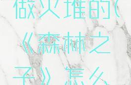 《森林之子》怎么做火堆的(《森林之子》怎么做火堆的视频)