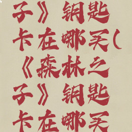 《森林之子》钥匙卡在哪买(《森林之子》钥匙卡在哪买到)