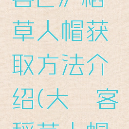 《荒野大镖客2》稻草人帽获取方法介绍(大镖客稻草人帽子)