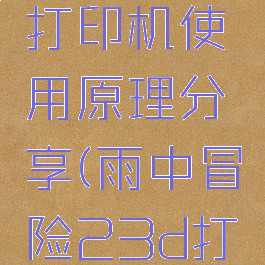 《雨中冒险2》3d打印机使用原理分享(雨中冒险23d打印机使用方法)