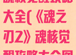 《魂之刃2》魂核觉醒攻略大全(《魂之刃2》魂核觉醒攻略大全图)