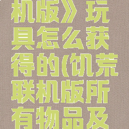 《饥荒联机版》玩具怎么获得的(饥荒联机版所有物品及其作用)