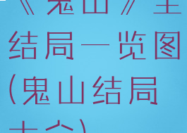 《鬼山》全结局一览图(鬼山结局大全)