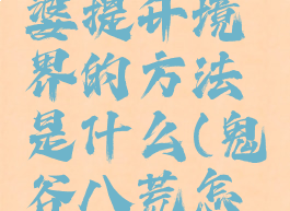 《鬼谷八荒》让老婆提升境界的方法是什么(鬼谷八荒怎么提升老婆)