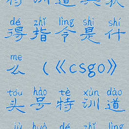 《csgo》头号特训道具获得指令是什么(《csgo》头号特训道具获得指令是什么)