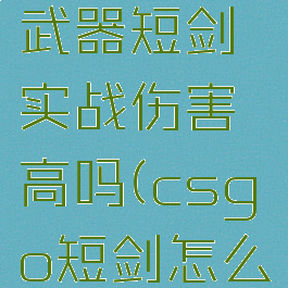 《csgo》武器短剑实战伤害高吗(csgo短剑怎么样)