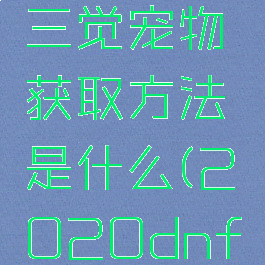 《dnf》女魔法师三觉宠物获取方法是什么(2020dnf女魔法师三觉)