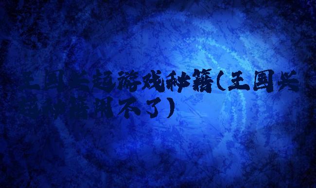 王国兴起游戏秘籍(王国兴起秘籍用不了)