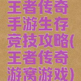 王者传奇手游生存竞技攻略(王者传奇游窝游戏)