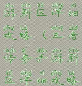 王者传奇手游新区详细攻略(王者传奇手游新区详细攻略视频)