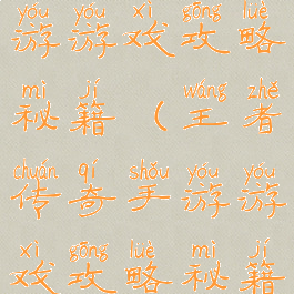 王者传奇手游游戏攻略秘籍(王者传奇手游游戏攻略秘籍在哪)