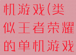 王者荣耀玩法类似的单机游戏(类似王者荣耀的单机游戏有哪些手游)